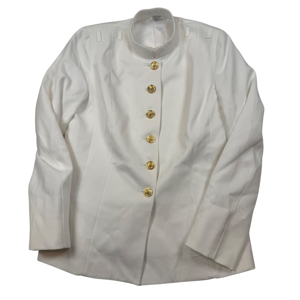 Flying Cross US Naval Academy White Service Dress Tunic Mandarin Collar Jacket